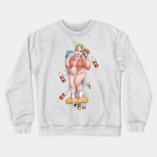 Waifu Pam Poovey Crewneck Sweatshirt by ChristaDoodles